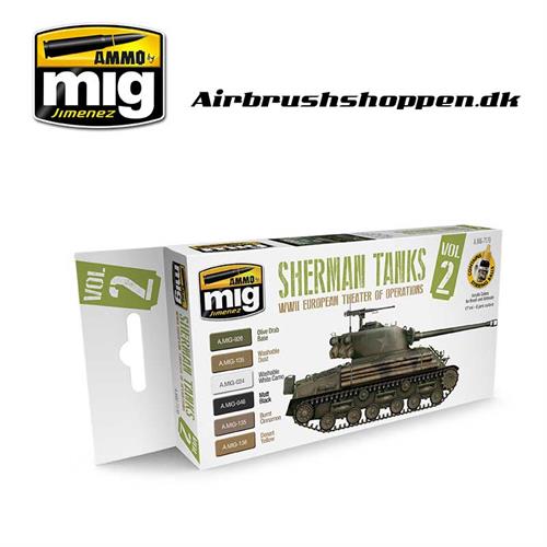 A.MIG 7170 Set Sherman Tanks Vol. 2 WWII European Theater 